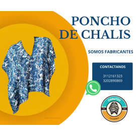 Ponchos fabricados en tela chalis