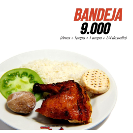 Bandeja de pollo con arroz