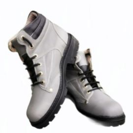 Bota en cuero-Gris-36