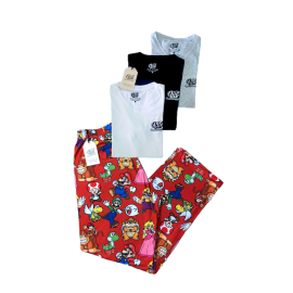 PIJAMA MARIO BROSS-Gris-S