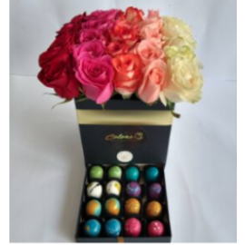 Caja de Flores Box 25 + Chocolates