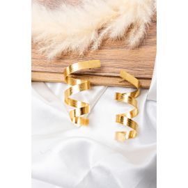 Aretes en bronce con baño de oro de 24k