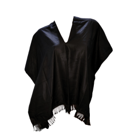 Ponchos con Fleco fabricados en tela chalis