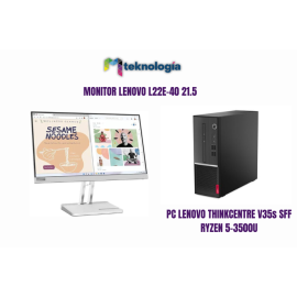 PC Lenovo ThinkCentre con Monitor Lenovo 21.5 HD