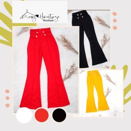 Pantalón talle alto bota campana