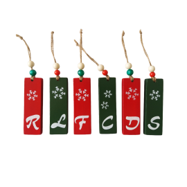Adornos Navideños Clararte Bmv02 Bloques De Madera Vertical