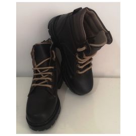 Bota en cuero-Café Mate-36