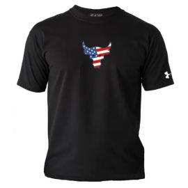 Camiseta Project Rock Algodón Ceñido The Rock Under Deporte