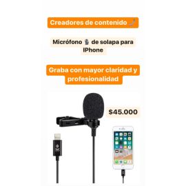 Microfono de solapa para iphone